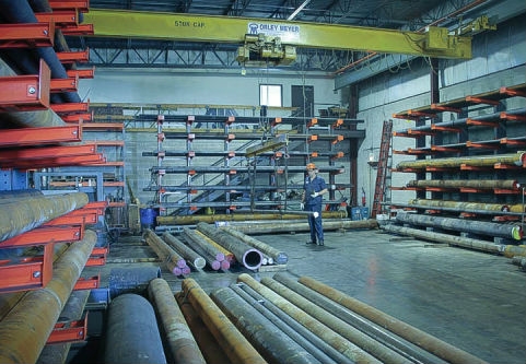 Gray and Ductile Iron Rods and Tubes on Warehouse Floor